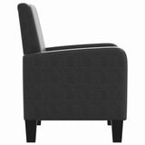 vidaXL Fauteuil Rembourré Canapé de Salon Sofa en Cuir Synthétique Noir