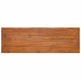 vidaXL Meuble TV Mural Armoire Basse Meuble Divertissement avec 1 Compartiment et 2 Etagères Salon Maison Intérieur 90x30x30 cm Bois de Teck Massif