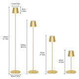 Coinmit Lampadaire LED Dimmable avec piles, Lampadaire sans fil rechargeable avec commande tactile pour l'éclairage intérieur et extérieur, salon, balcon, Or