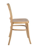 KAYELLES Lot de 2 chaises Design Vintage Bois Massif et rotin Naturel MENO