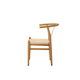 BenyLed Lot de 2 Chaises de Salle à Manger,Chaises en rotin,Chaises avec accoudoirs pour Chambre à Coucher,Salon,Salle de Lecture,Salle à Manger et Cuisine (Couleur Originale du Bois)