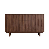 Yinj9562fg Buffet d'appoint Buffet en Noyer Noir, Meuble de Rangement for Salon, à thé, tiroirs avec Rangement