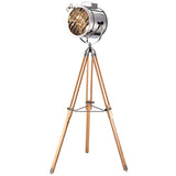 LDCBFTR Lampadaire trépied chromé projecteur rétro pour la décoration de la Maison pour Le Salon, Les Chambres à Coucher, l'éclairage intérieur, etc. (sans Ampoule),A