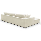 HOMIFAB Canapé d'angle à Gauche Convertible 5 Places en Tissu Bouclette Beige - Robin