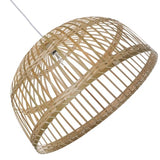 LUSSIOL Luminaire Phuket 60, suspension bambou, 60 W, naturel, ø 60 x H 33 cm