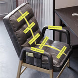 GIZNXBA Fauteuil en Cuir Gris, Chaise D'appoint Contemporaine Rembourrée avec Cadre en Acier Chaise De Loisirs avec Accoudoirs Poches Latérales Chaise D'ordinateur Ergonomique for Salon(/Gray,A)