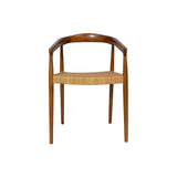 Miliboo Chaise Ethnique en Bois Teck Massif et cannage rotin NEGARA