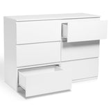 IDMarket - Commode 6 tiroirs TOMI 110 cm Bois Blanc