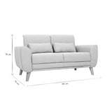 Miliboo Canapé scandinave 2 Places en Tissu Beige et Bois Clair EKTOR