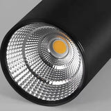 Suspension Long Tube Lustre Boîtier En Aluminium Cylindre Lanterne Intérieur Downlight Noir 5W LED(Height 30cm,Neutral light 4000K)