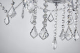 BESTIER Maria Theresa Moderne En Cristal Clair Pendentif Lustre Éclairage LED Plafonnier Luminaire Pour Salle À Manger Salle De Bains Chambre À Coucher Salon 6 E14 Ampoules Requis H65cm X D60cm