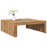 vidaXL Table Basse chêne Artisanal 100x100x35 cm Bois d'ingénierie, Table latérale, Table de Salon, Table d'accent, Bout de canapé, Table Centrale