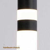 MODEBHD Lampes suspendues modernes noires simples, lampe suspendue en acrylique à bulles de lumière chaude LED intégrée 3000K, lampes suspendues de plafond éclairées au-dessus de l'évier de l'îlot de