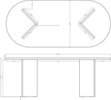 Selsey Table À Manger Ovale 90 x 204 cm, 6-10 Personnes, Noix Wisconsin