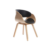 Miliboo Chaise Design Noir et Bois Clair Bent