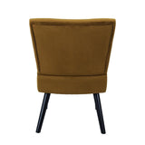 AltoBuy KONAE - Fauteuil Crapaud en Velours Côtelé Ocre