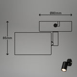 Briloner - Applique réglable pour l'intérieur, douille GU10, max. 9 W, lampe de lecture, lampe de salon et couloir, lampe murale, spot de cuisine, applique murale, noir