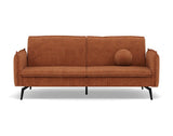Bestmobilier - Lexie - Canapé Convertible clic-clac 2 Places en Velours côtelé, Terracotta