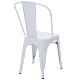 Décoshop26 Chaise de Salle à Manger Style Industriel Factory métal Blanc 04_0002026