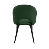 SVITA Hailey Lot de 2 chaises de Salle à Manger fauteuils de Cuisine tapissés Velours Vert foncé
