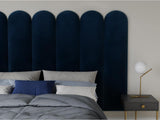Pascal MORABITO - Panneaux muraux tête de lit - 210 cm - Velours - Bleu - JAPI de Pascal Morabito