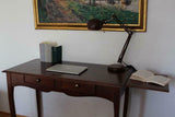 Mar.c.a. Design, Console Meuble, Bureau avec Rangement en Bois, Noyer Foncé - Meuble Secrétaire Bureau Classique - Bureau Informatique avec Tiroirs et Plateau Coulissant 110x56x80H, Meuble Salon
