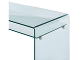 Vente-unique - Bureau STILEOS - 1 Niche - Verre trempé - avec Rangement