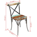 vidaXL 2X Chaise de Salle à Manger Bois Recyclé Massif Chaise de Cuisine