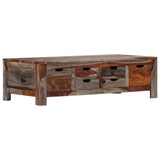 vidaXL Table Basse Table d’Appoint Table de Salon Bout de Canapé Rangement Maison Intérieur Salle de Séjour 100x50x30 cm Bois de Sesham Massif