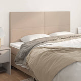 WIFESE Tête de Lit Similicuir 4 pcs Meuble de Chambre à Coucher Excellent Soutien du Dos Décoration Intérieure Design Contemporain Cappuccino 80x5x78/88 cm