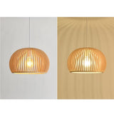 Suspension en bois créative Journal simplifié Abat-jour Plafonnier Lustre Plafonnier Luminaire Suspendu Pour Salle À Manger, Salon, Chambre, Modèle 2