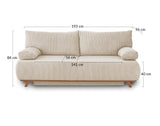 Bestmobilier - Canapé Convertible avec Coffre Cristal en Velours Côtelé - Canapé Lit - Sofa Bleu 3 Places - Salon