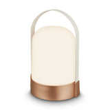 BRILONER - Lampe de table sans fil, variateur à 3 niveaux, fonction mémoire, ip44, câble de charge usb-c, salon à poser, lampe chevet, 14.5 x 13.5 x 24 cm, bronze métallique blanc