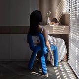 Chaise de salle à manger géométrique moderne – Tabouret décoratif pour chambre à coucher, contemporain rembourré en velours avec dossier – Chaise d'appoint de salon