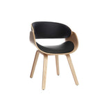 Miliboo Chaise Design Noir et Bois Clair Bent