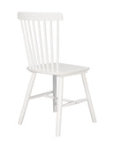 KAYELLES Lot de 2 chaises à barreaux bistrot Vintage Bois Massif Mona (Blanc)