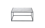 Julian Bowen Table basse carrée Staten, effet béton/noir