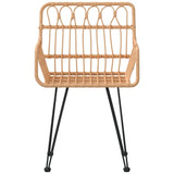 vidaXL Chaises de Jardin 2 pcs et accoudoir 56x64x80 cm Résine tressée, Chaise à dîner, siège de Salle à Manger, Chaise de Patio