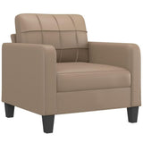 vidaXL Fauteuil Cappuccino 60 cm Similicuir, Fauteuil, Fauteuil de Baignoire, Fauteuil Club, canapé, canapé Confortable, siège de canapé, Fauteuil TV