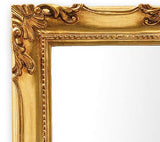 MO.WA Miroir Mural Rectangulaire Classique Feuille d'or 62x82 Miroir Baroque Miroir Cadre Bois doré Miroirs muraux Style Louis XIV Chambre Couloir Salle de Bain Salon Made in Italy