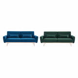 Alice's Home - Canapé Convertible Design en Velours - Oskar - 2-3 Places scandinave Droit avec Pieds Fins Or Rose