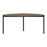 [en.casa] Table Basse Triangulaire Meuble de Salon Design Panneau de Particules Métal 40 x 90 x 89 cm Effet Noyer Noir