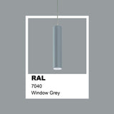 L+ Lustre de Cuisine Moderne, Spot de Plafond LED, Métal, Forme Cylindre, GU10, Plafond, H60cm, Diamètre 6cm (Gris, H60 cm)