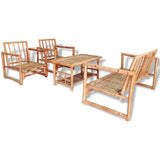 vidaXL Mobilier de Jardin 12 pcs Bambou Salle à Manger Extérieur Salon Jardin