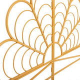 IDMarket - Tête de lit sur Pied Ivy 160 cm Effet rotin en Forme de Fleur