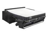 Vente-unique - Canapé 2 Places Convertible Express en Tissu Violet - Couchage 120 cm - Matelas 22 cm avec mémoire de Forme Vizir