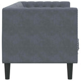 Canapé en velours avec touffetage profond à boutons, design compact 2 places pour salon, idéal pour les petits espaces