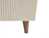 Best Mobilier - Cadre de Lit 160X200 cm Botticelli en Velours Côtelé Beige - Chambre Adulte