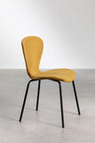 SKLUM Lot de 2 chaises de Salle à Manger empilables en Velours Uit Noir Moutarde