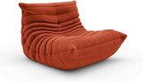 GWWBD Chaise longue en mohair doux - Canapé paresseux - Chaise au sol - Taille : 85 cm - Couleur : orange